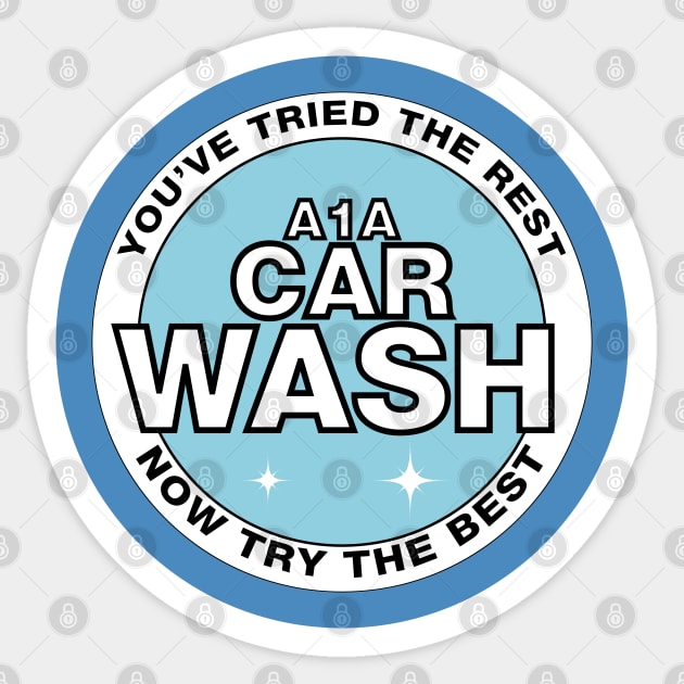 A1A Car Wash Sticker by AliceTWD